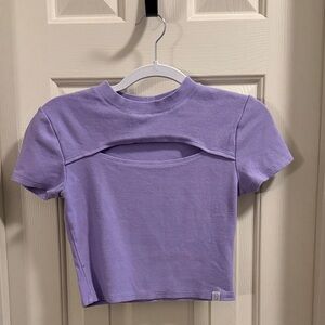 Lilac Cut Out Crop Top